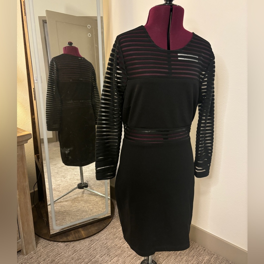 Lulus Black Dress with Sheer details